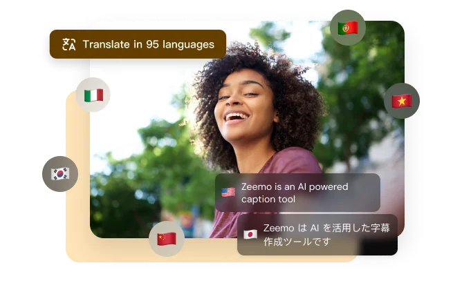 Bilingual subtitle translation in Zeemo