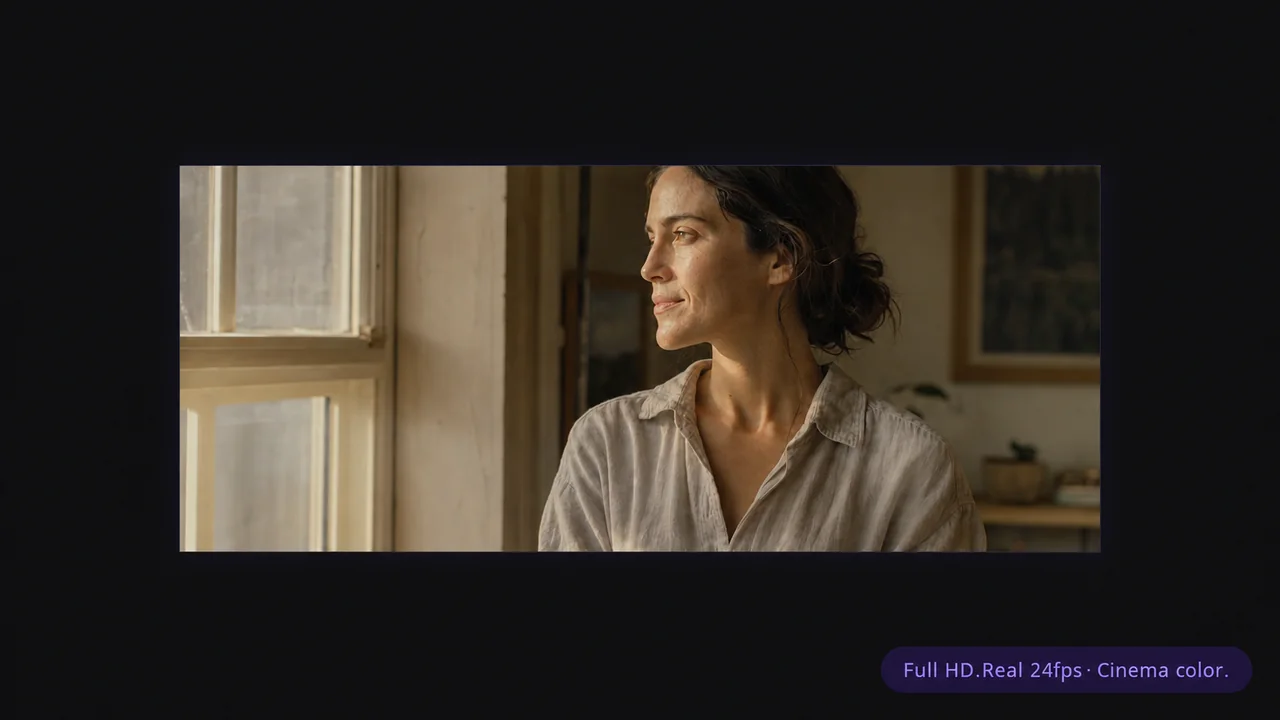 Cinematic color at true 24fps