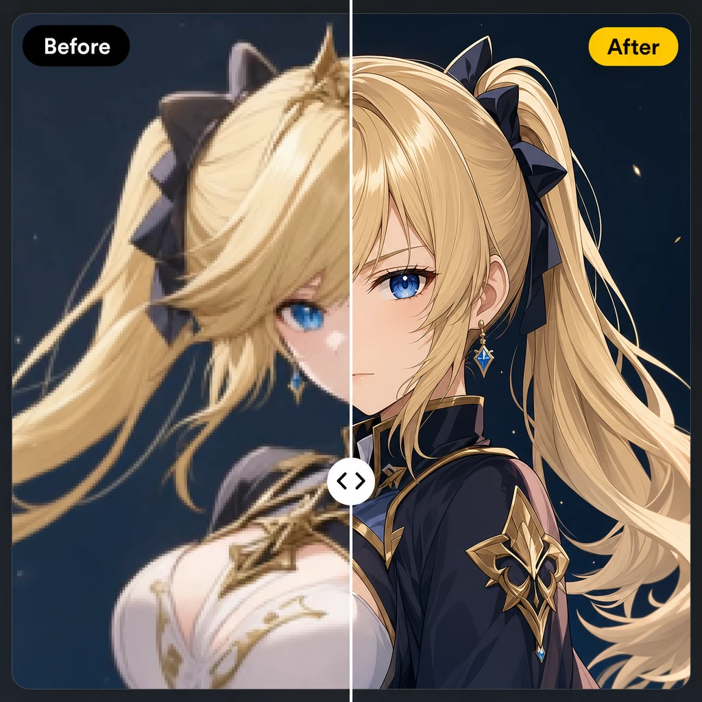 Anime art upscale