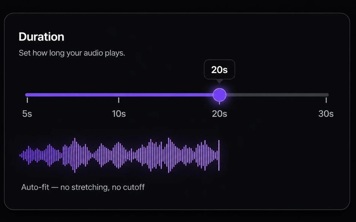 1 to 30 seconds